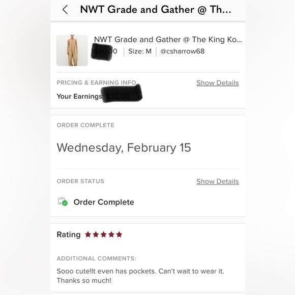 New from The King Kouture Gray Lightweight Cotton Jumpsuit Medium - Picture 6 of 6